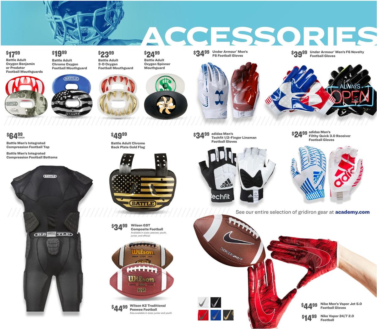 Academy Sports + Outdoors Football Gear Guide Weekly Ad from July 12