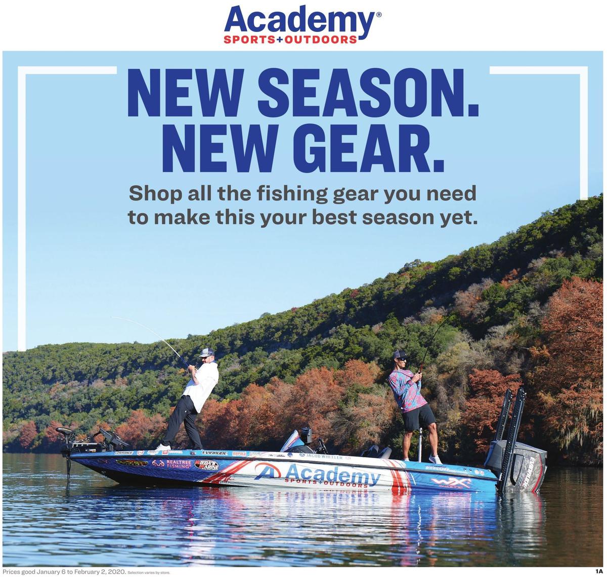 Academy Sports + Outdoors Fishing Ad Weekly Ad from January 6