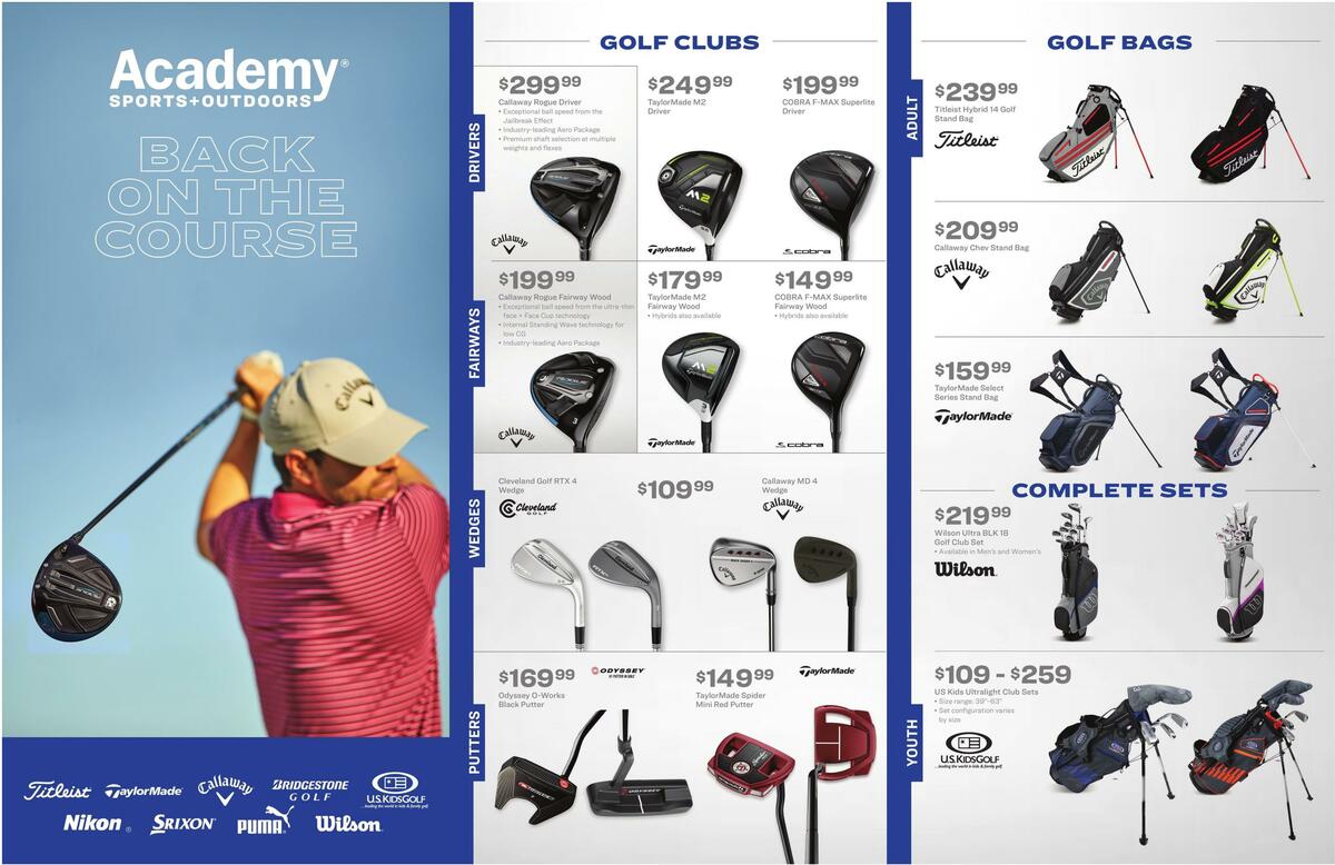 Academy Sports + Outdoors Golf Guide Weekly Ad from June 1