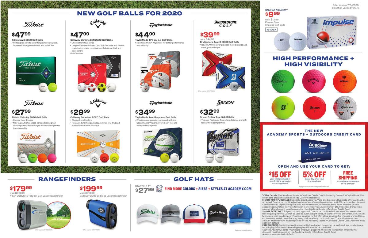 Academy Sports + Outdoors Golf Guide Weekly Ad from June 1