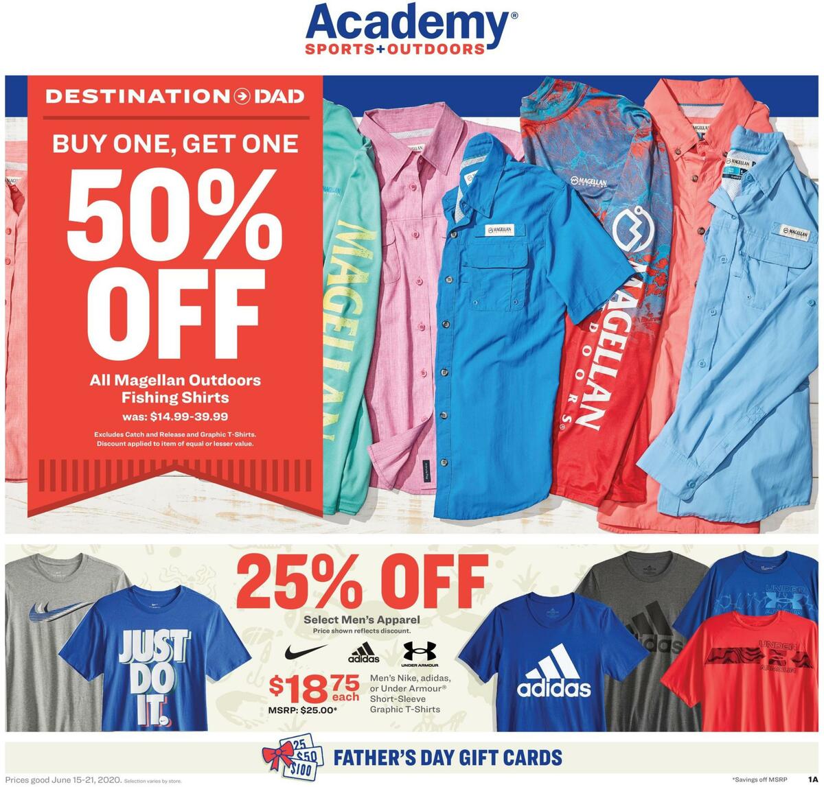 Academy Sports + Outdoors Father's Day Ad Weekly Ad from June 15