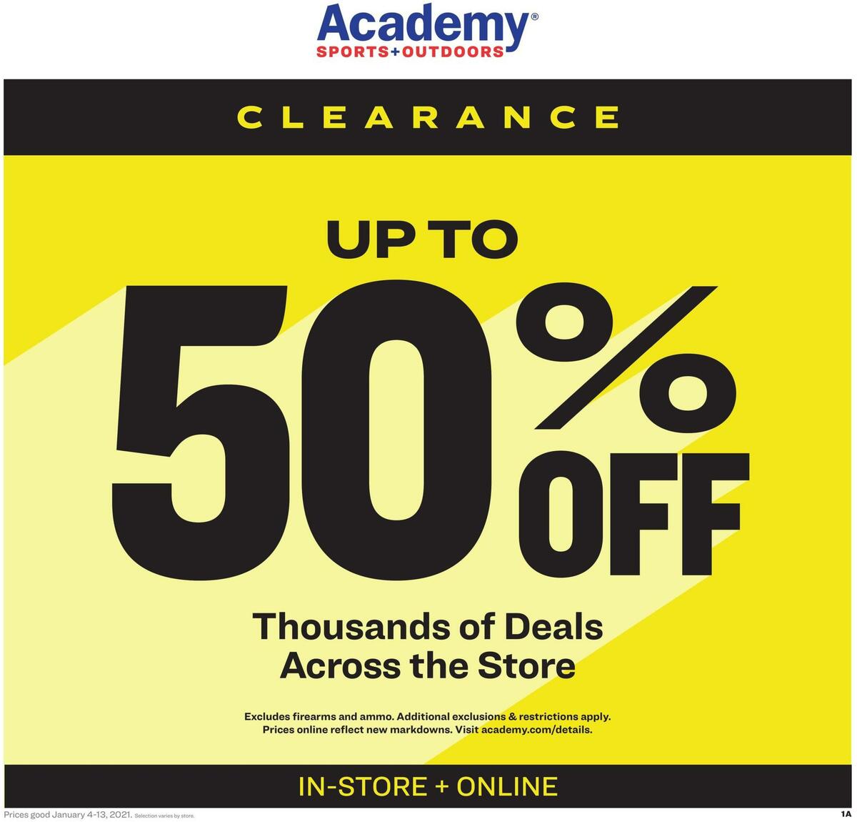 Academy Sports + Outdoors Weekly Ad from January 4
