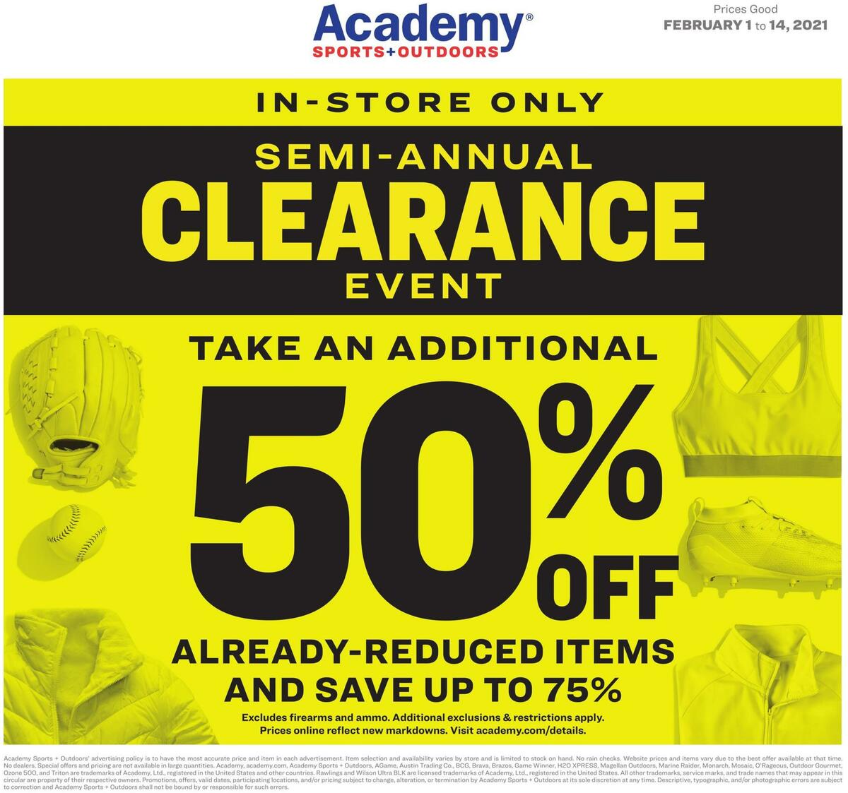 Academy Sports + Outdoors Outdoor Ad Weekly Ad from February 1
