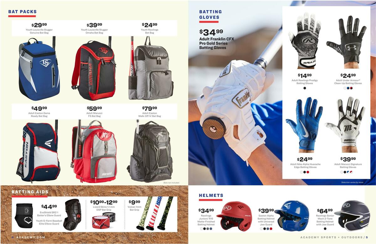 Academy Sports + Outdoors Baseball Gear Guide Weekly Ad from February 1