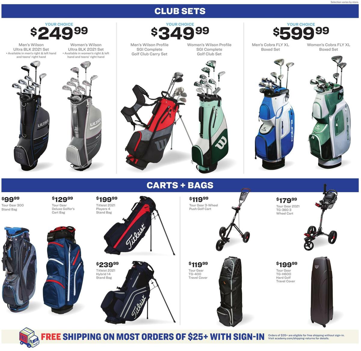 Academy Sports + Outdoors Golf Guide Weekly Ad from April 5