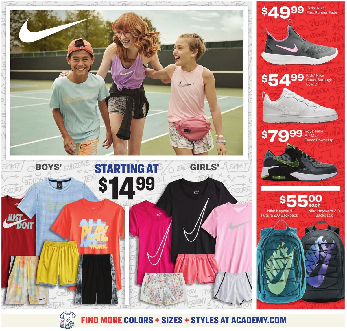 Academy Sports + Outdoors Kids Ad Weekly Ad from August 2