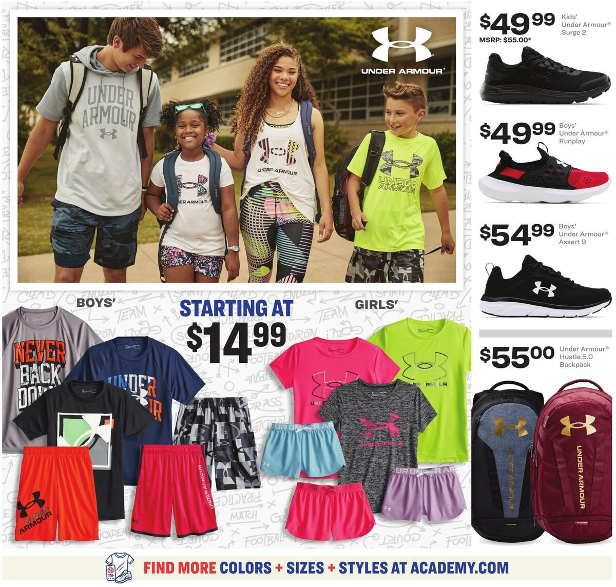 Academy Sports + Outdoors Kids Ad Weekly Ad from August 2