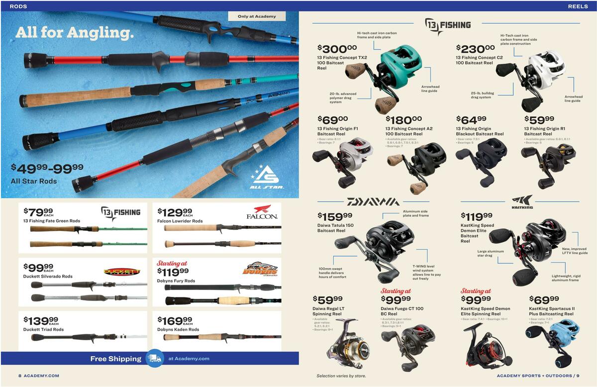 Academy Sports + Outdoors Fishing Gear Guide Weekly Ad from February 28