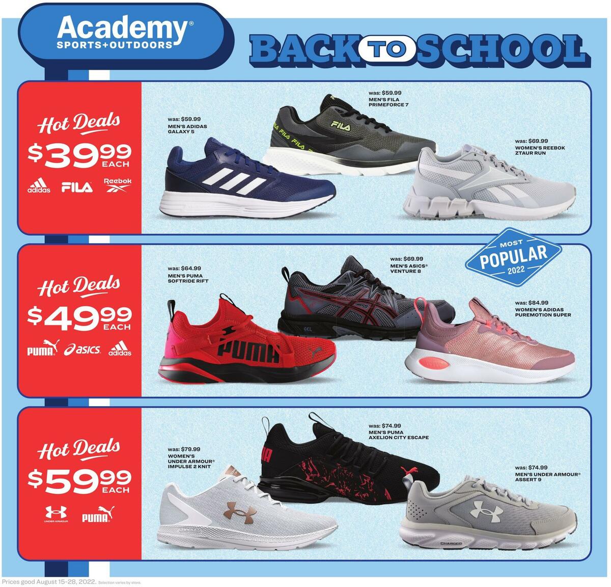 Academy Sports + Outdoors Weekly Ad from August 15