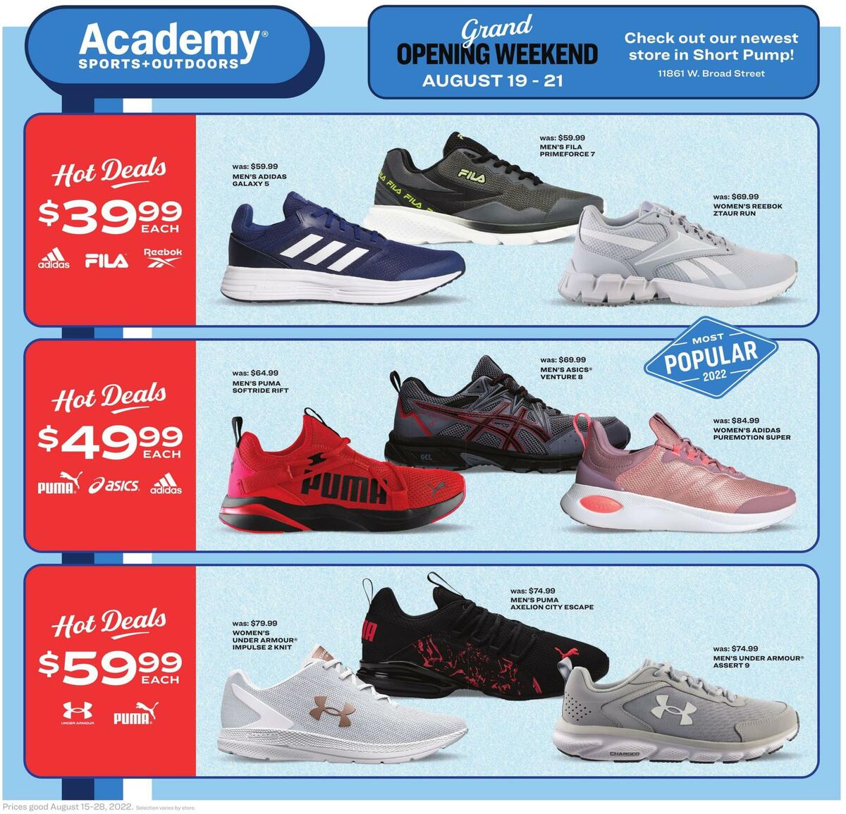 Academy Sports + Outdoors Weekly Ad from August 15