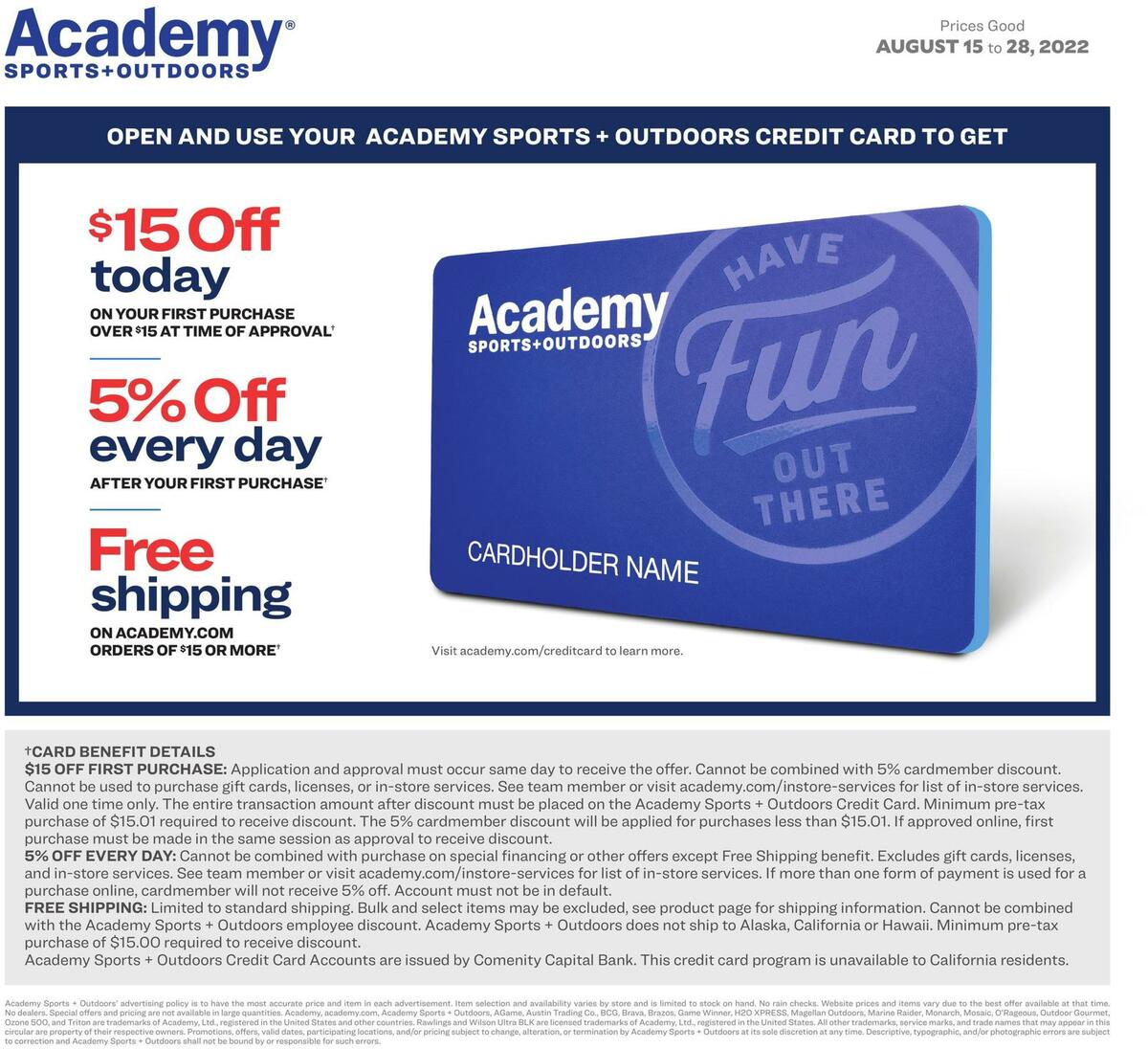 Academy Sports + Outdoors Weekly Ad from August 15