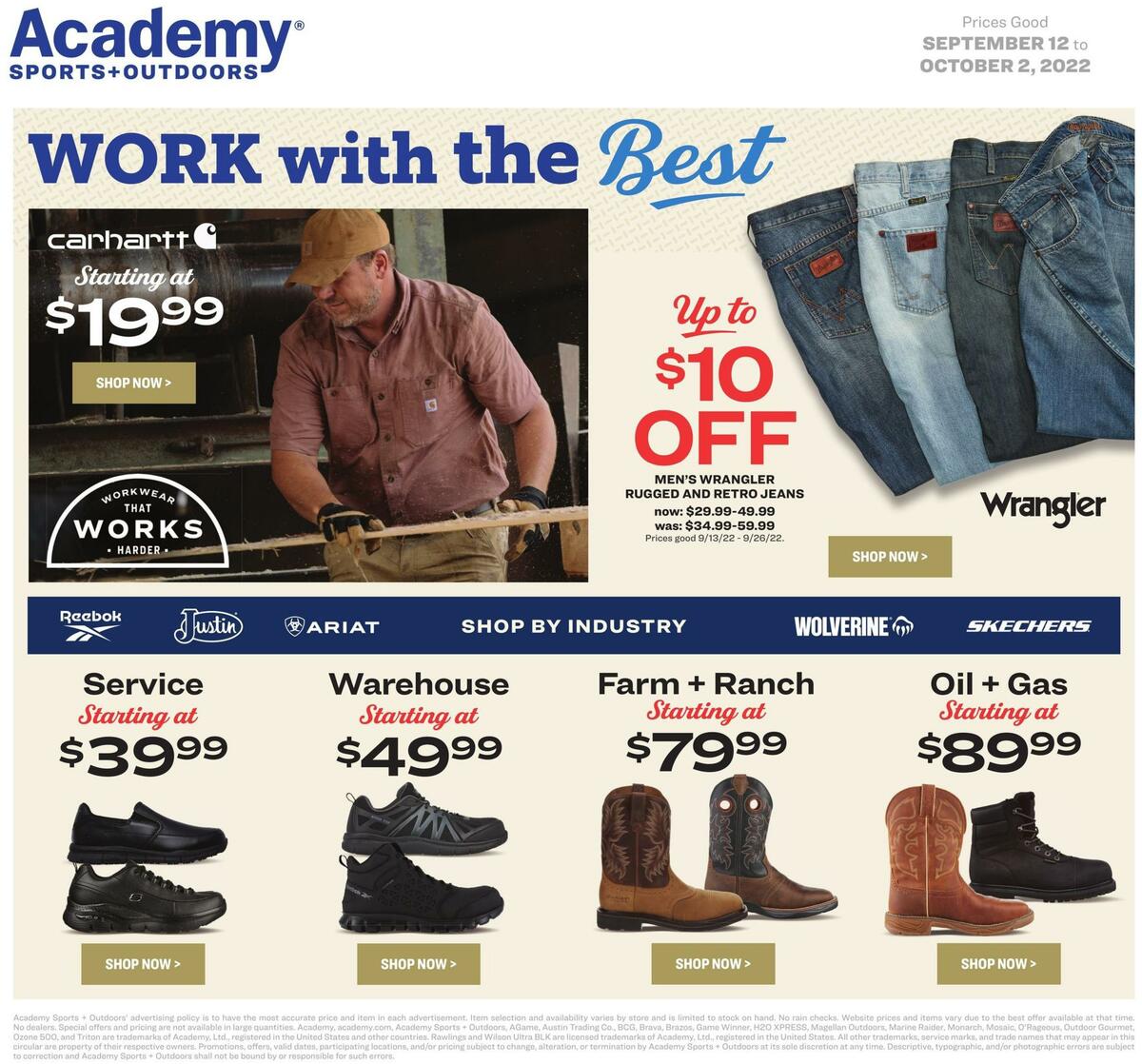 Academy Sports + Outdoors Outdoor Ad Weekly Ad from September 12