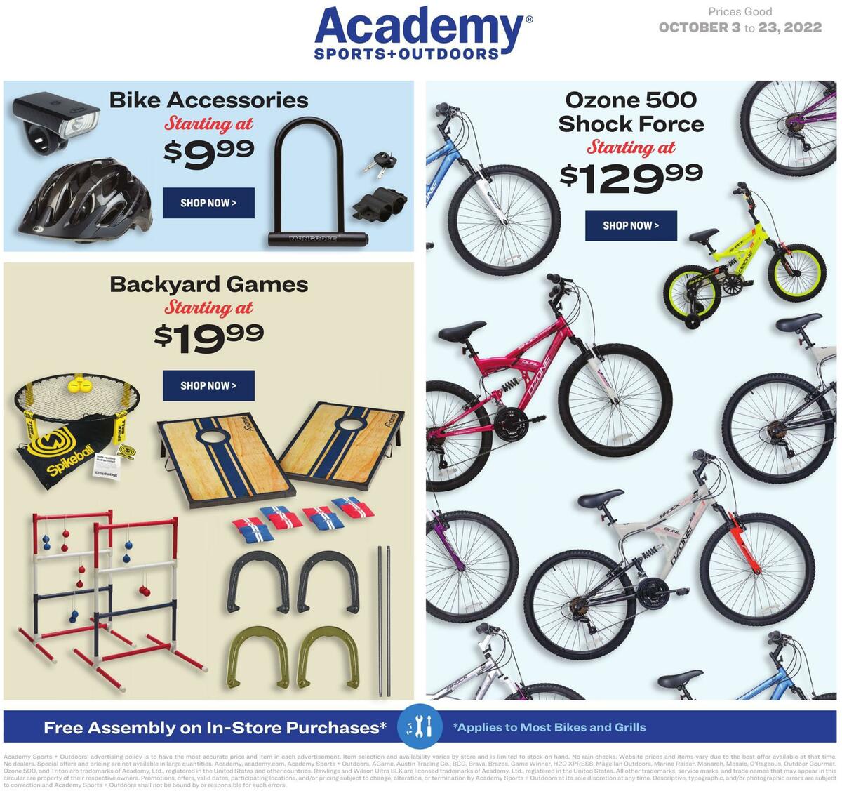 Academy Sports + Outdoors Outdoor Ad Weekly Ad from October 3