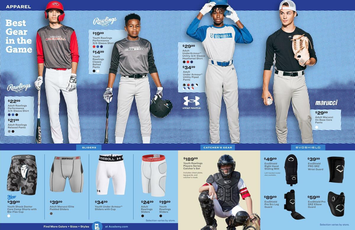 Academy Sports + Outdoors Baseball Guide Weekly Ad from January 2