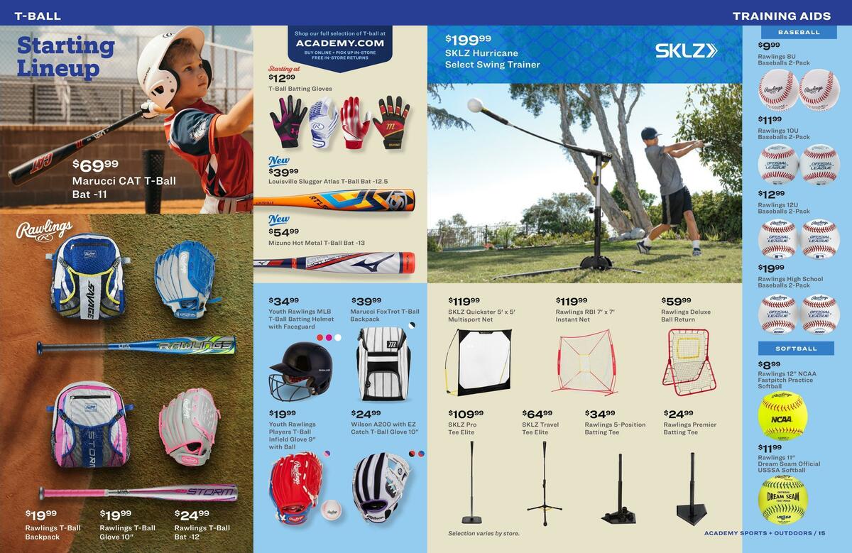 Academy Sports + Outdoors Baseball Guide Weekly Ad from January 2