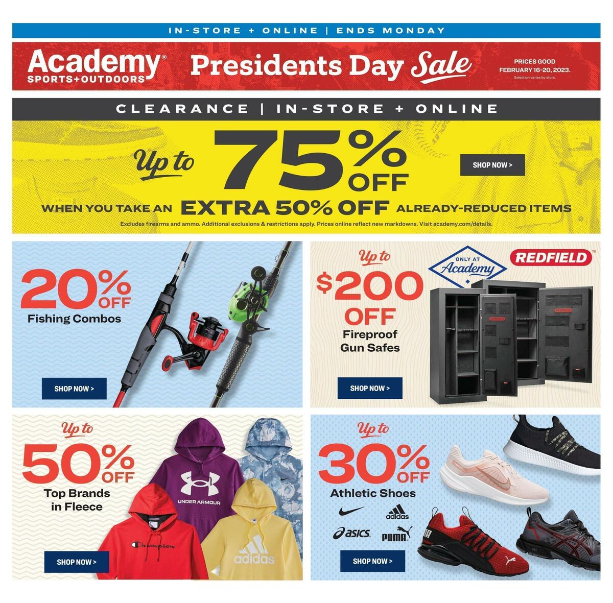Academy Sports + Outdoors Presidents Day Sale Weekly Ad from February 16