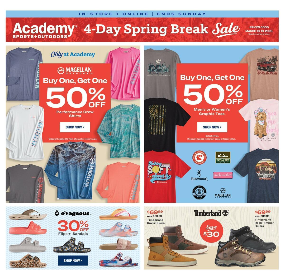 Academy Sports + Outdoors 4-Day Sale Weekly Ad from March 16
