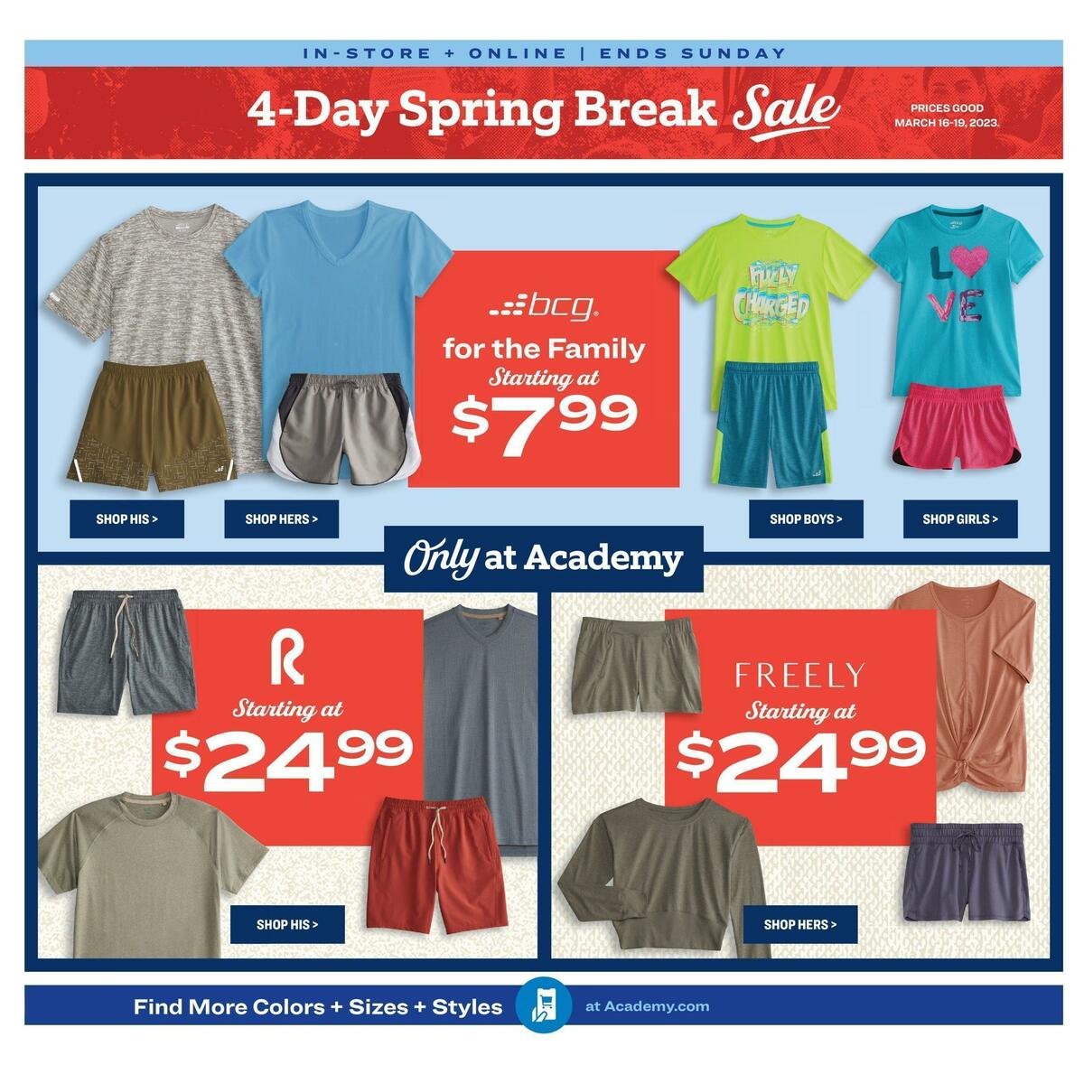 Academy Sports + Outdoors 4-Day Sale Weekly Ad from March 16