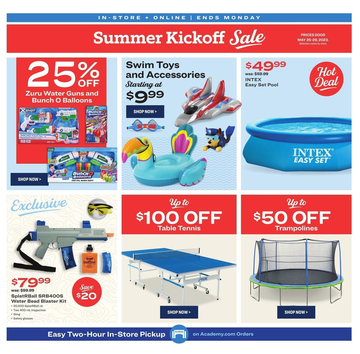 Academy Sports + Outdoors Summer Kickoff Sale Weekly Ad from May 25
