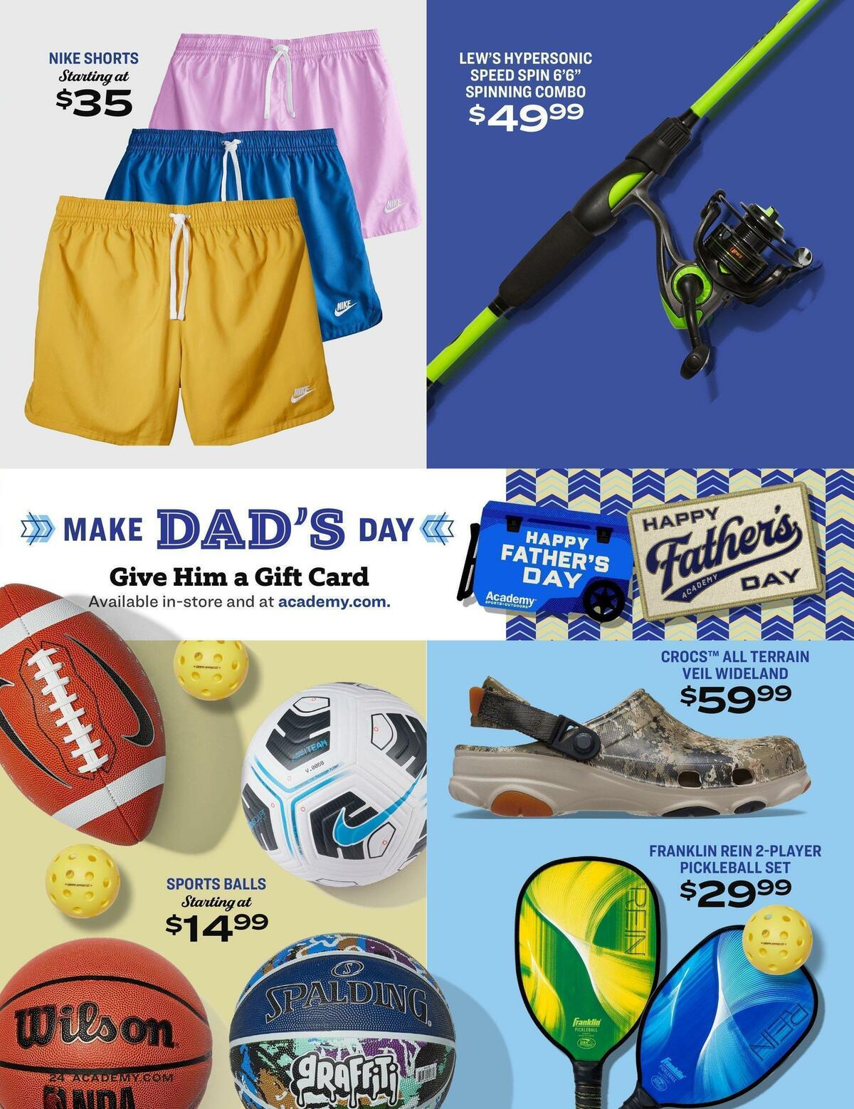 Academy Sports + Outdoors Father's Day Guide Weekly Ad from May 30