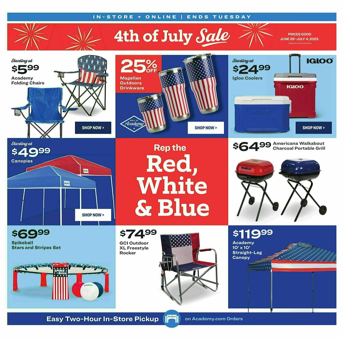 Academy Sports + Outdoors 4th of July Sale Weekly Ad from June 29
