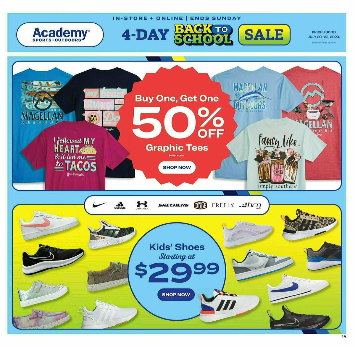 Academy Sports + Outdoors 4-Day Sale Weekly Ad from July 20
