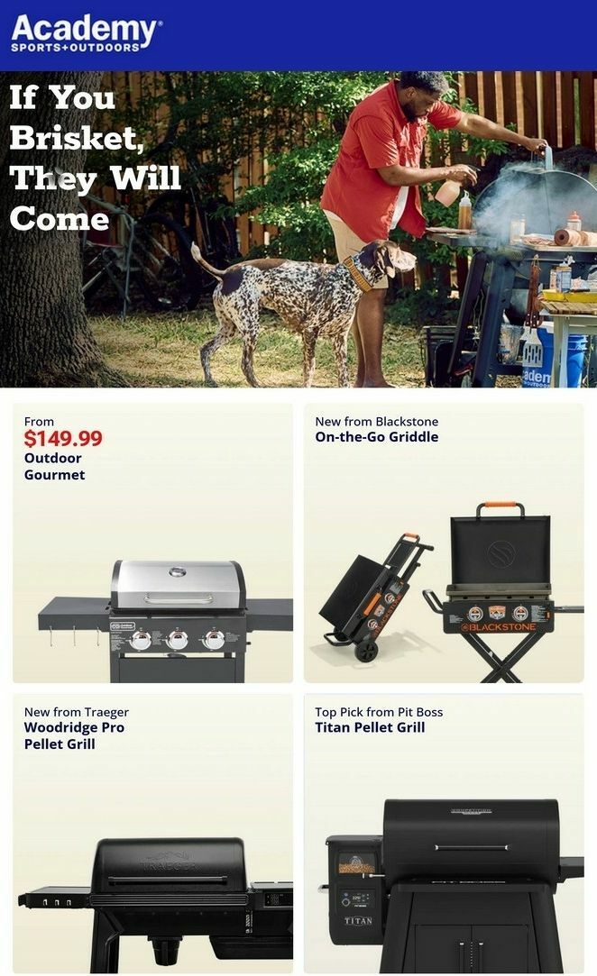 Academy Sports + Outdoors Outdoor Cooking Weekly Ad from May 8