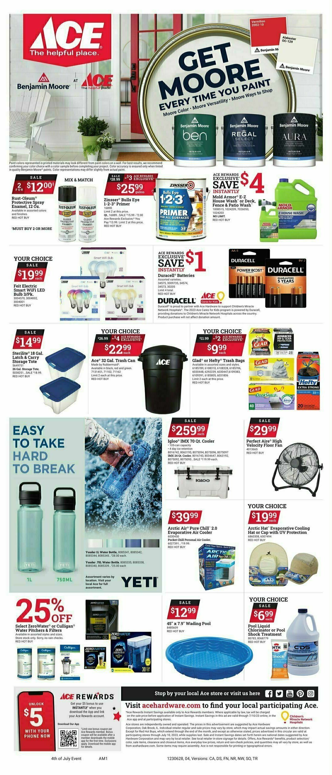 Ace Hardware 4th of July Event Weekly Ad from June 28