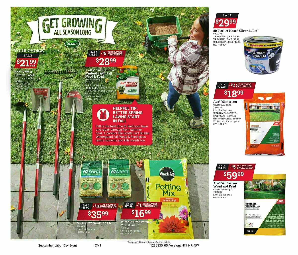 Ace Hardware Labor Day Weekly Ad from August 30
