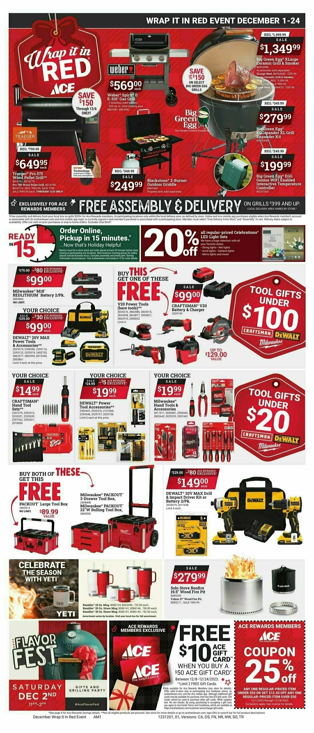 Ace Hardware Wrap it in Red Event Weekly Ad from December 1