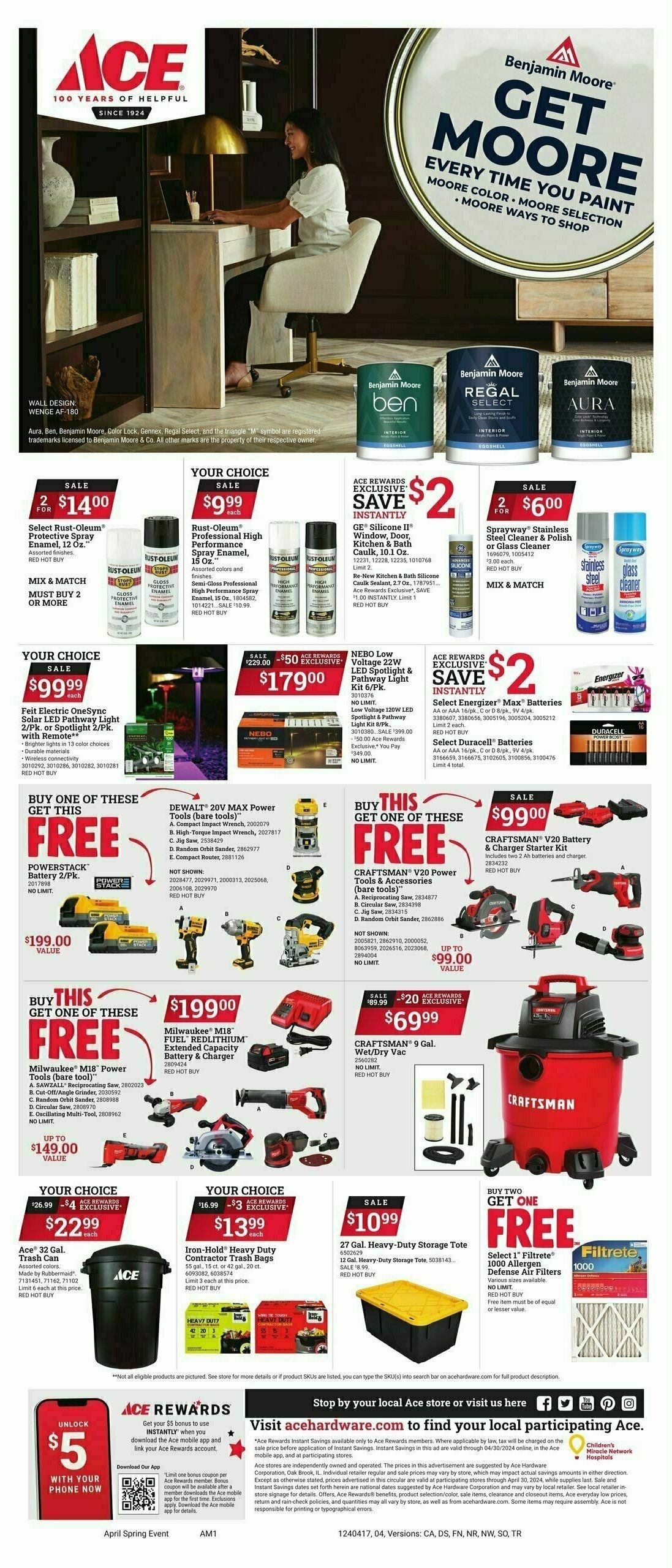 Ace Hardware April Spring Event Weekly Ad from April 17