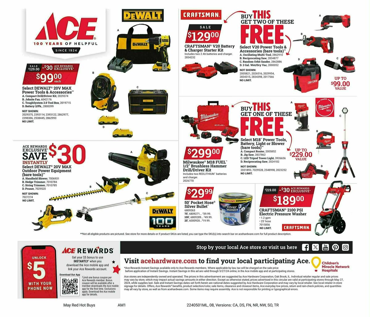 Ace Hardware Red Hot Buys Weekly Ad from May 1