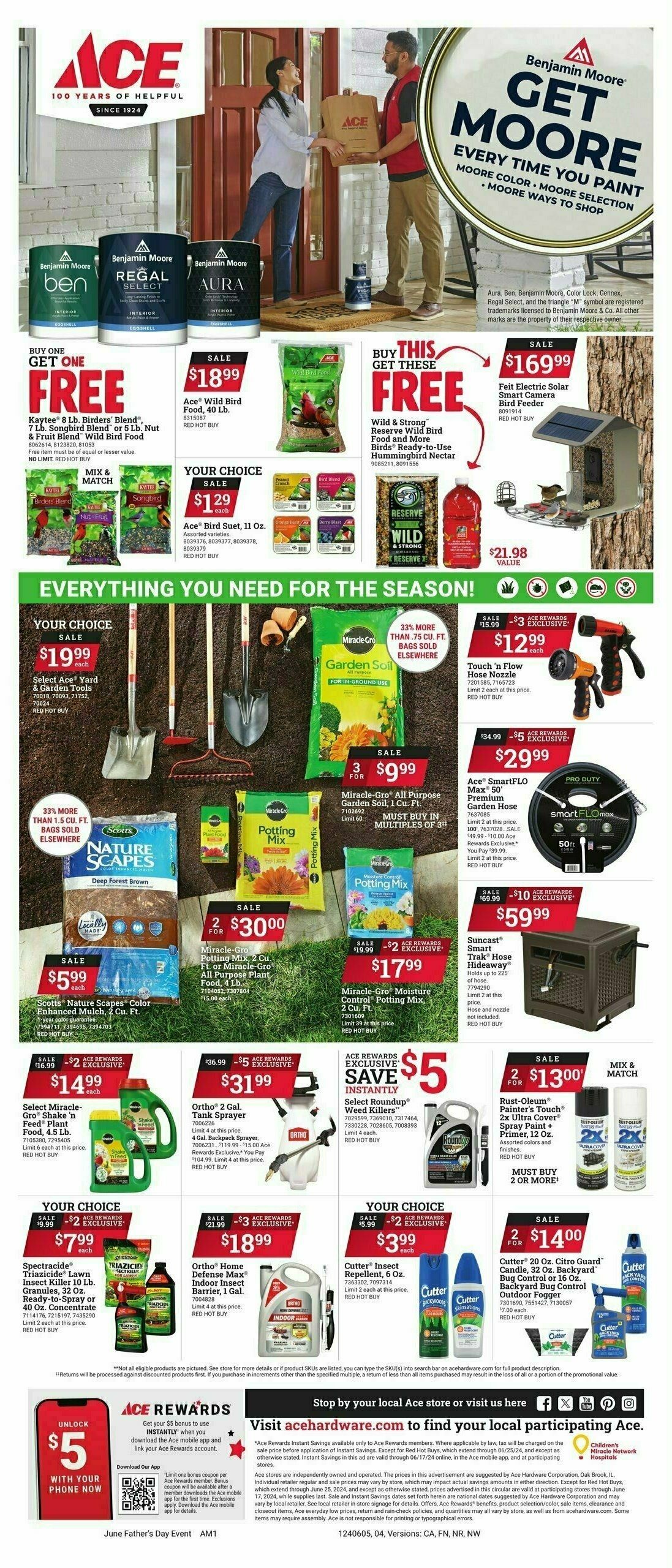 Ace Hardware Father’s day Weekly Ad from June 5