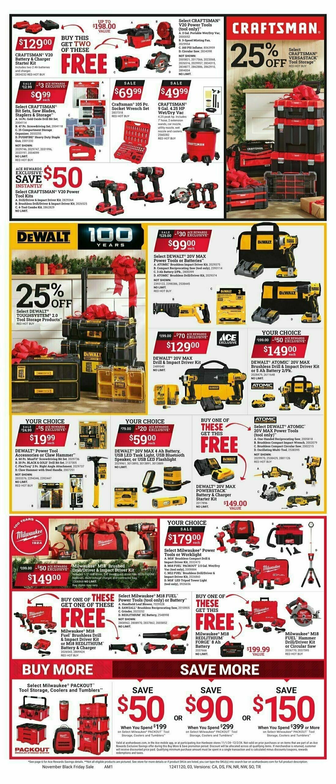 Ace Hardware Black Friday Weekly Ad from November 1