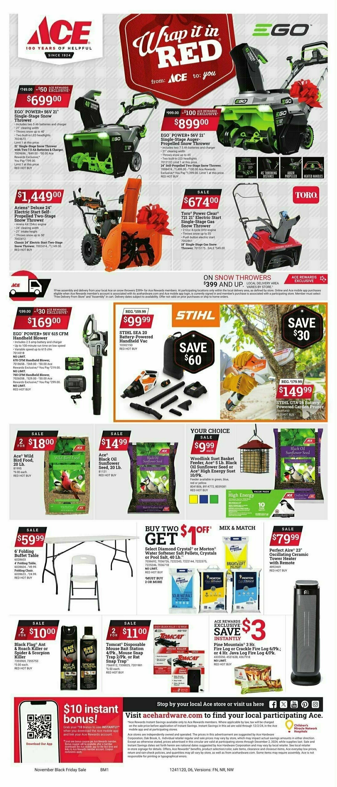 Ace Hardware Black Friday Weekly Ad from November 1