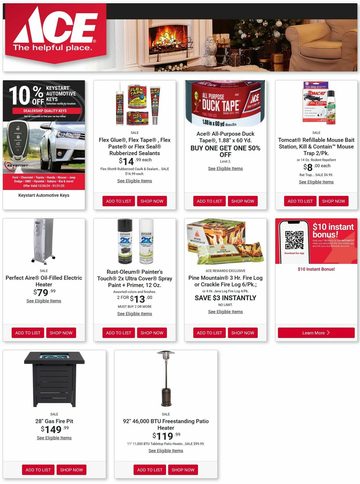Ace Hardware Weekly Ad from December 26