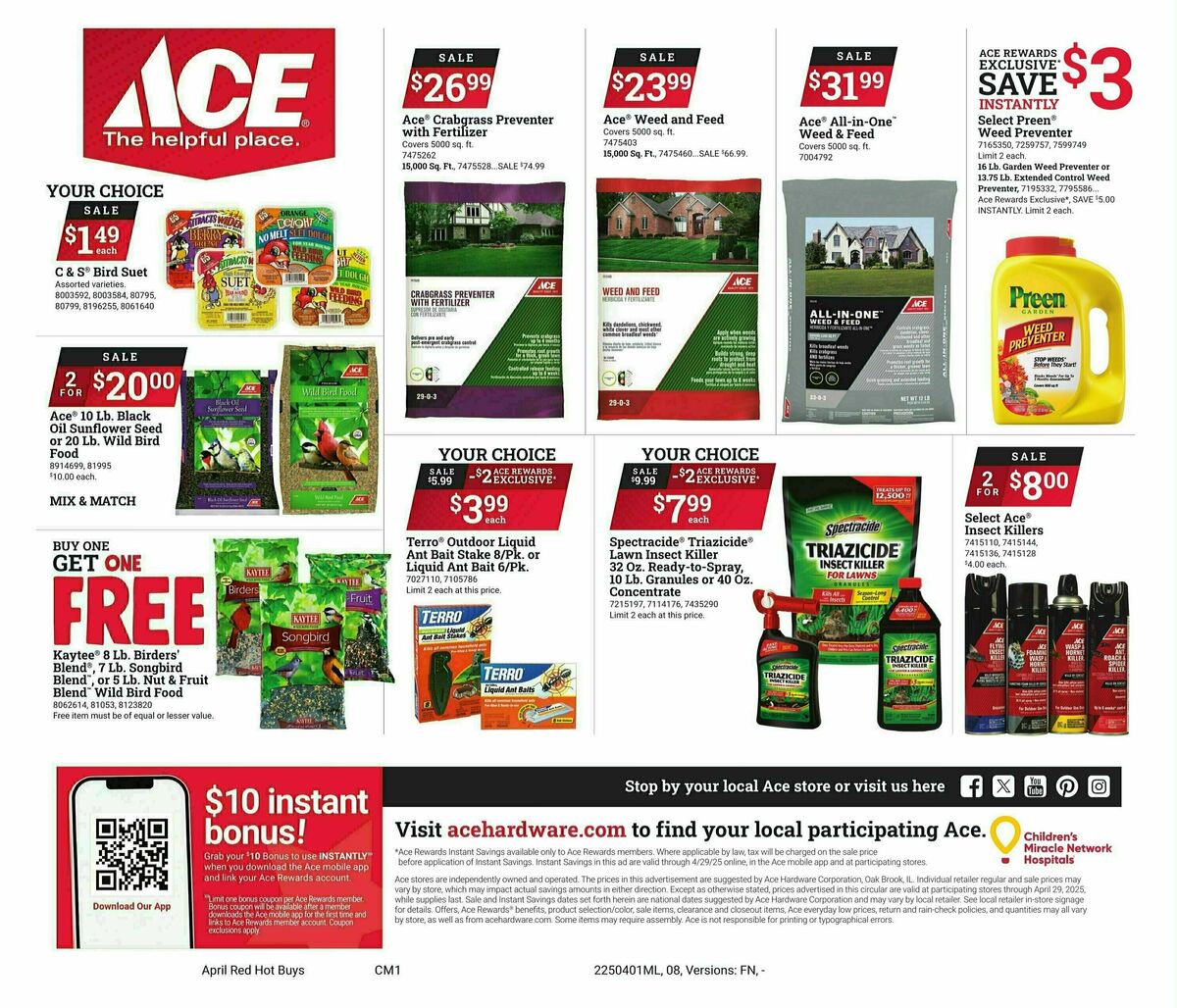 Ace Hardware Weekly Ad from April 1
