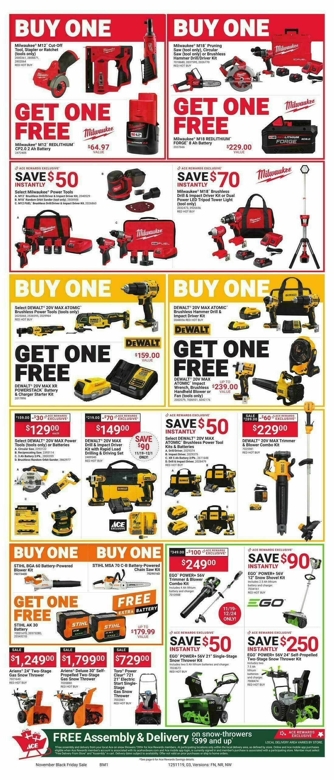 Ace Hardware Black Friday Weekly Ad from November 1