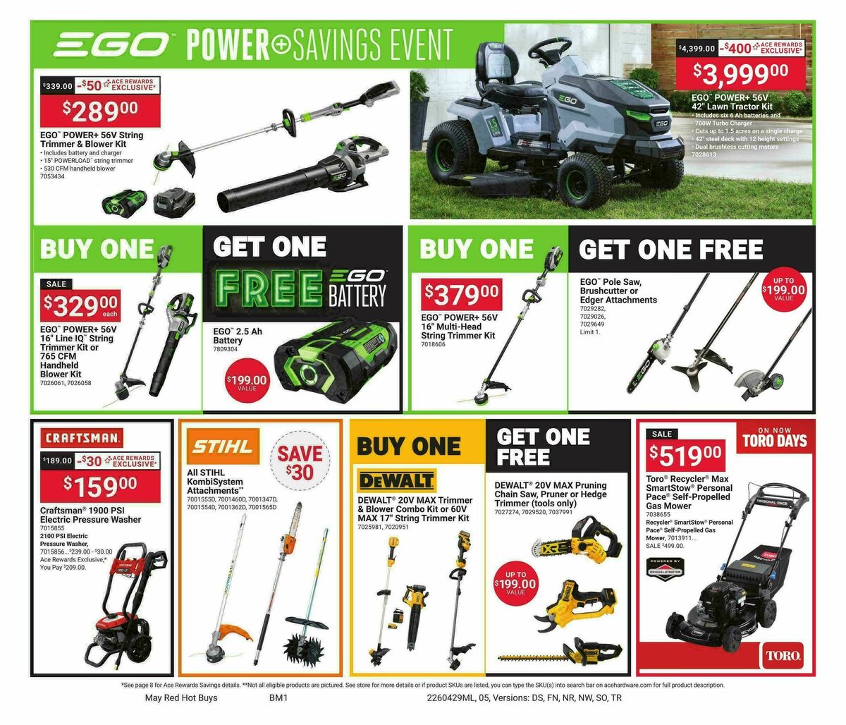 Ace Hardware May Month Long Red Hot Buys Weekly Ad from April 29