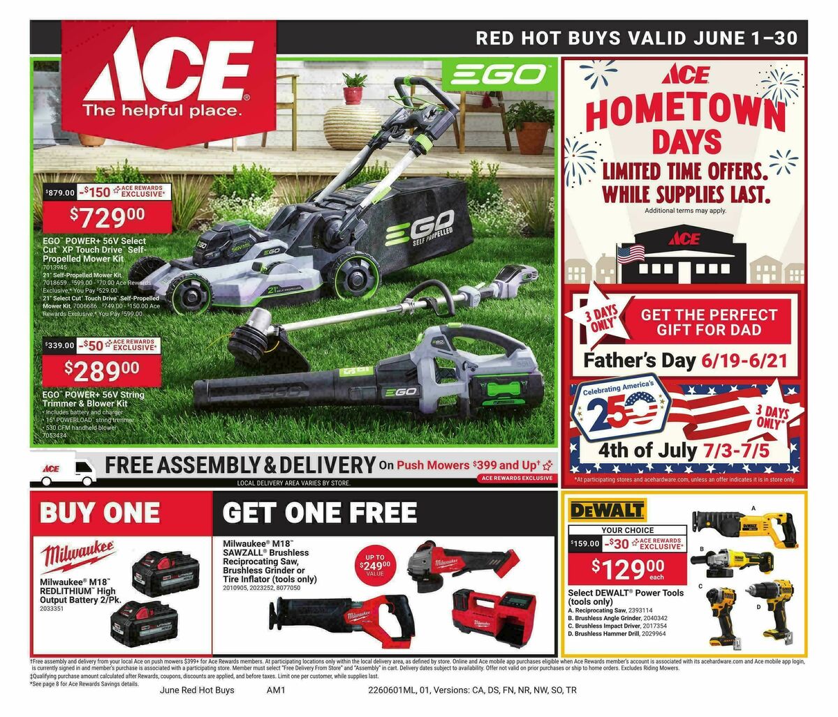 Ace Hardware June Month Long Red Hot Buys Weekly Ad from June 1