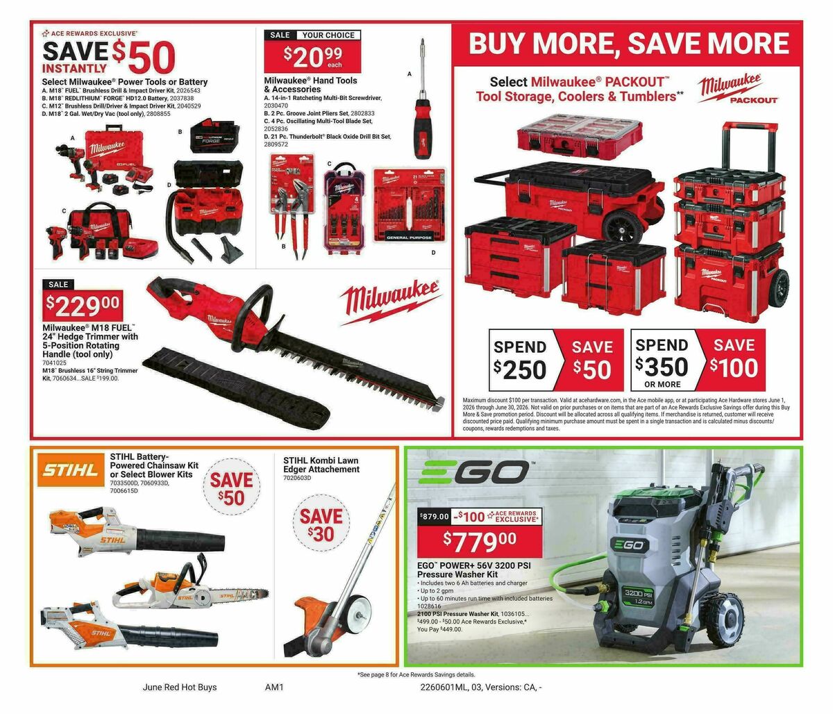 Ace Hardware June Month Long Red Hot Buys Weekly Ad from June 1