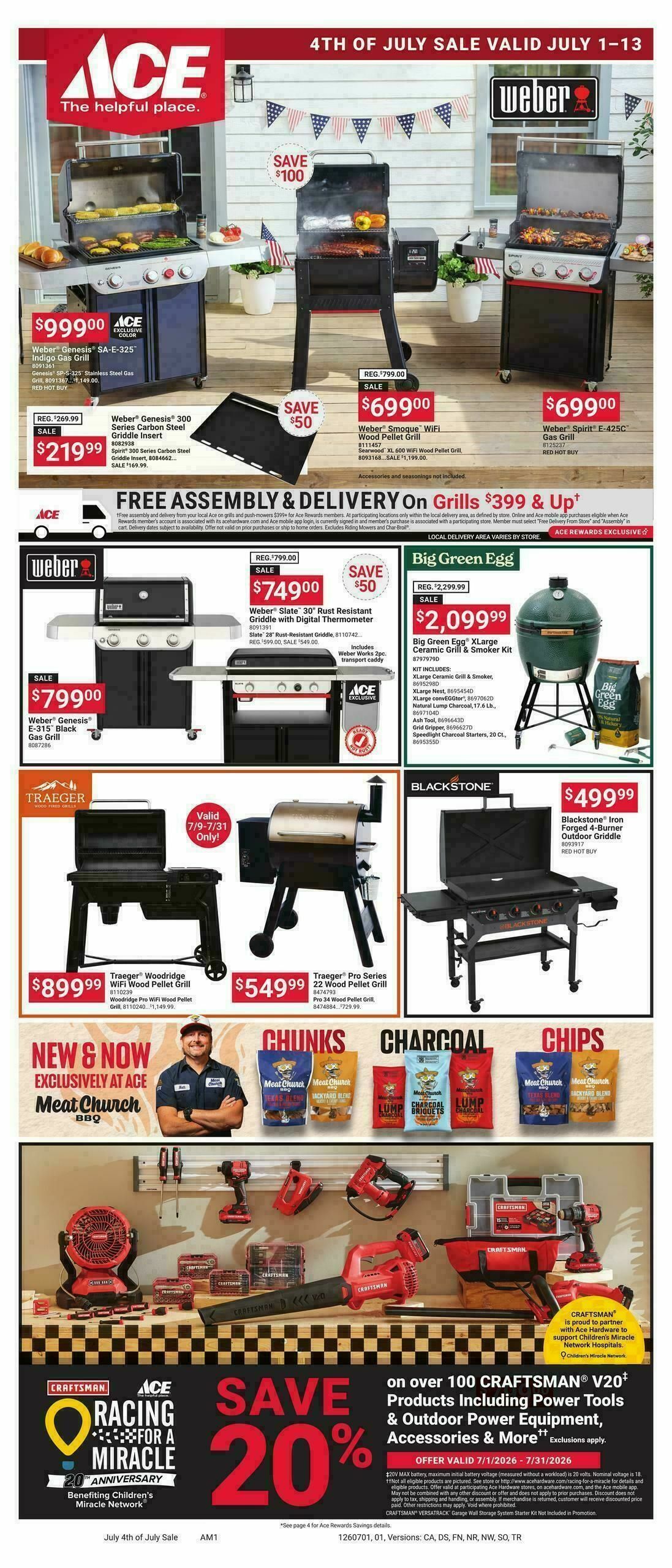 Ace Hardware 4TH OF JULY SALE Weekly Ad from July 1