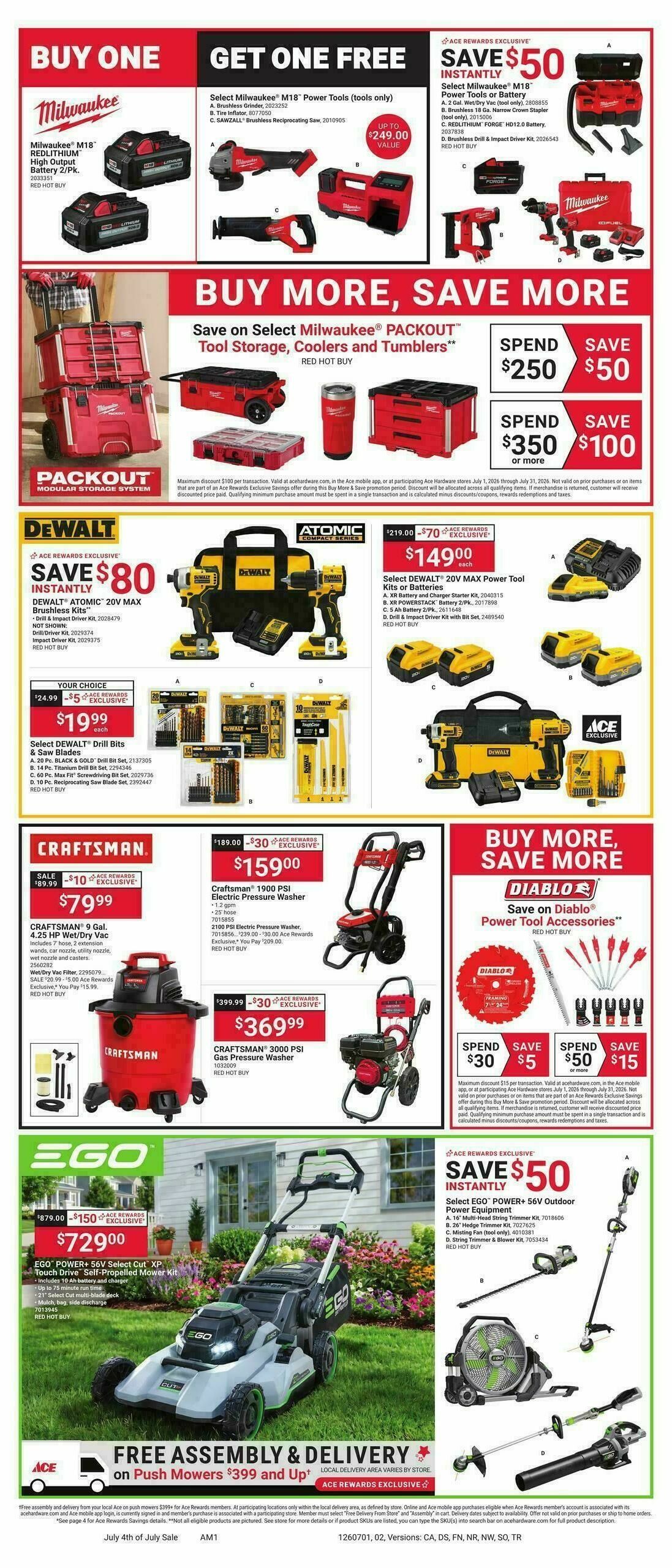 Ace Hardware 4TH OF JULY SALE Weekly Ad from July 1