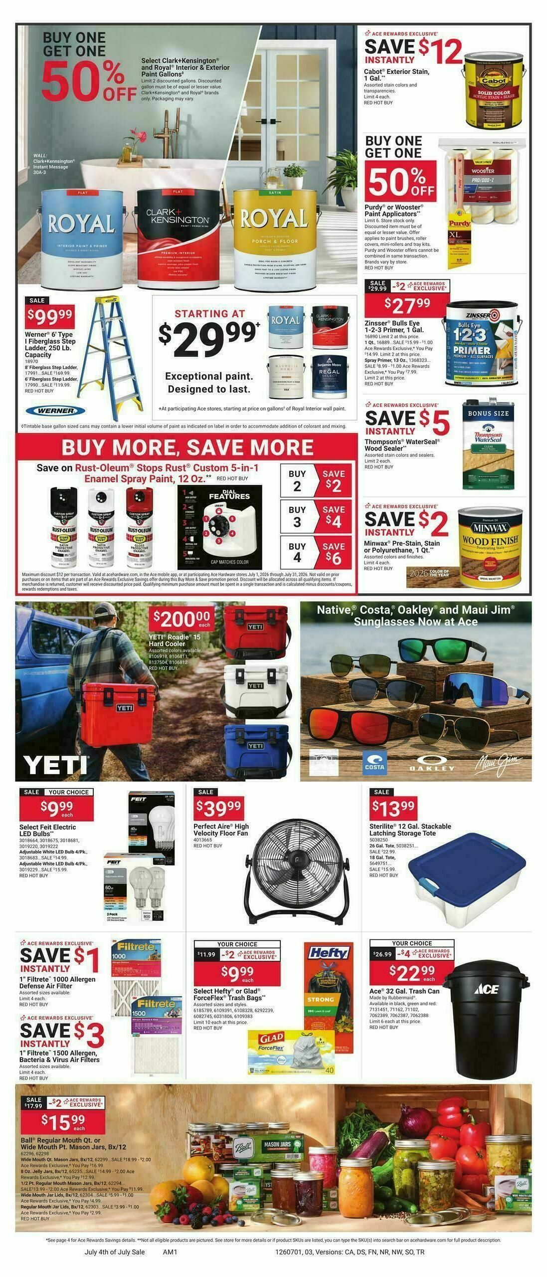 Ace Hardware 4TH OF JULY SALE Weekly Ad from July 1