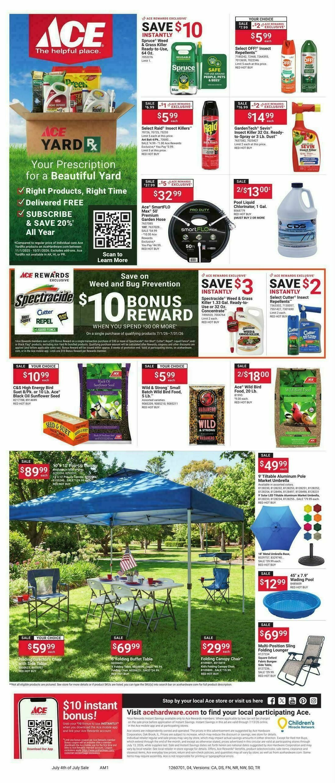 Ace Hardware 4TH OF JULY SALE Weekly Ad from July 1