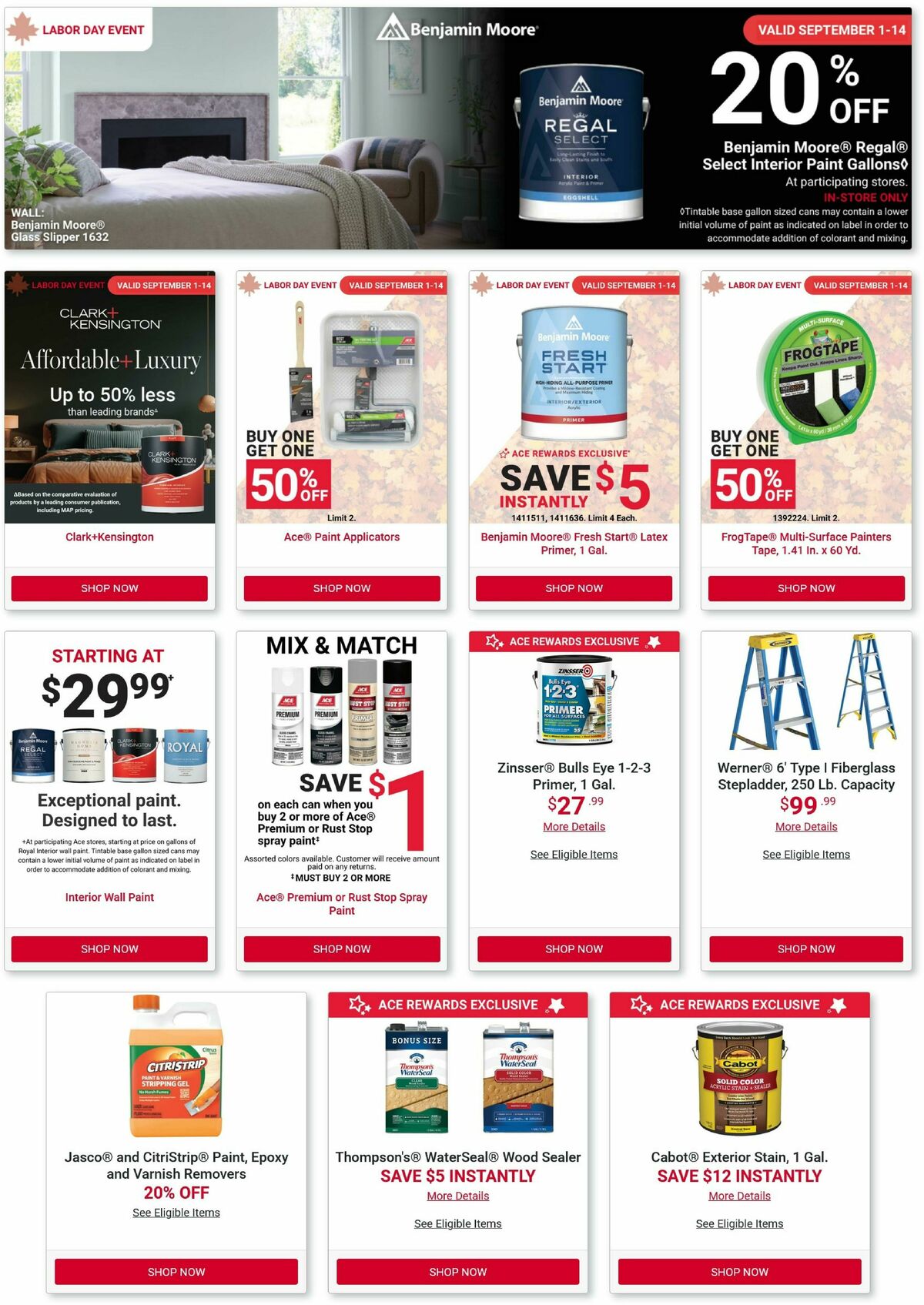 Ace Hardware Weekly Ad from September 1