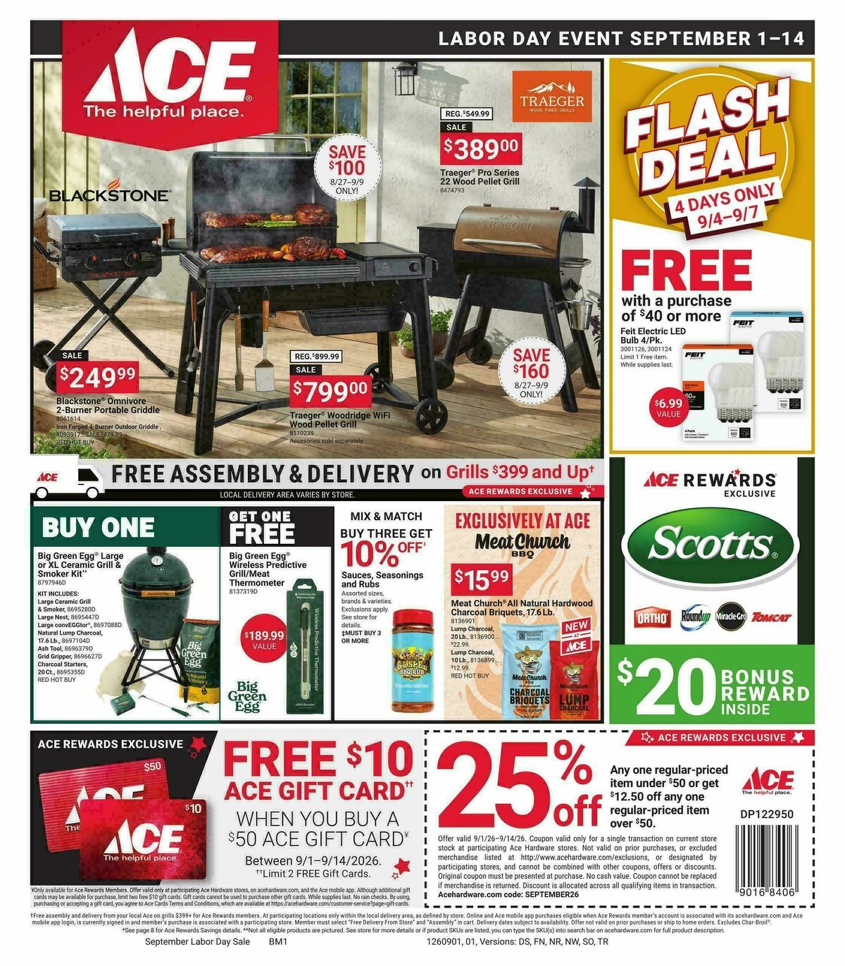 Ace Hardware September Labor Day Weekly Ad from September 1