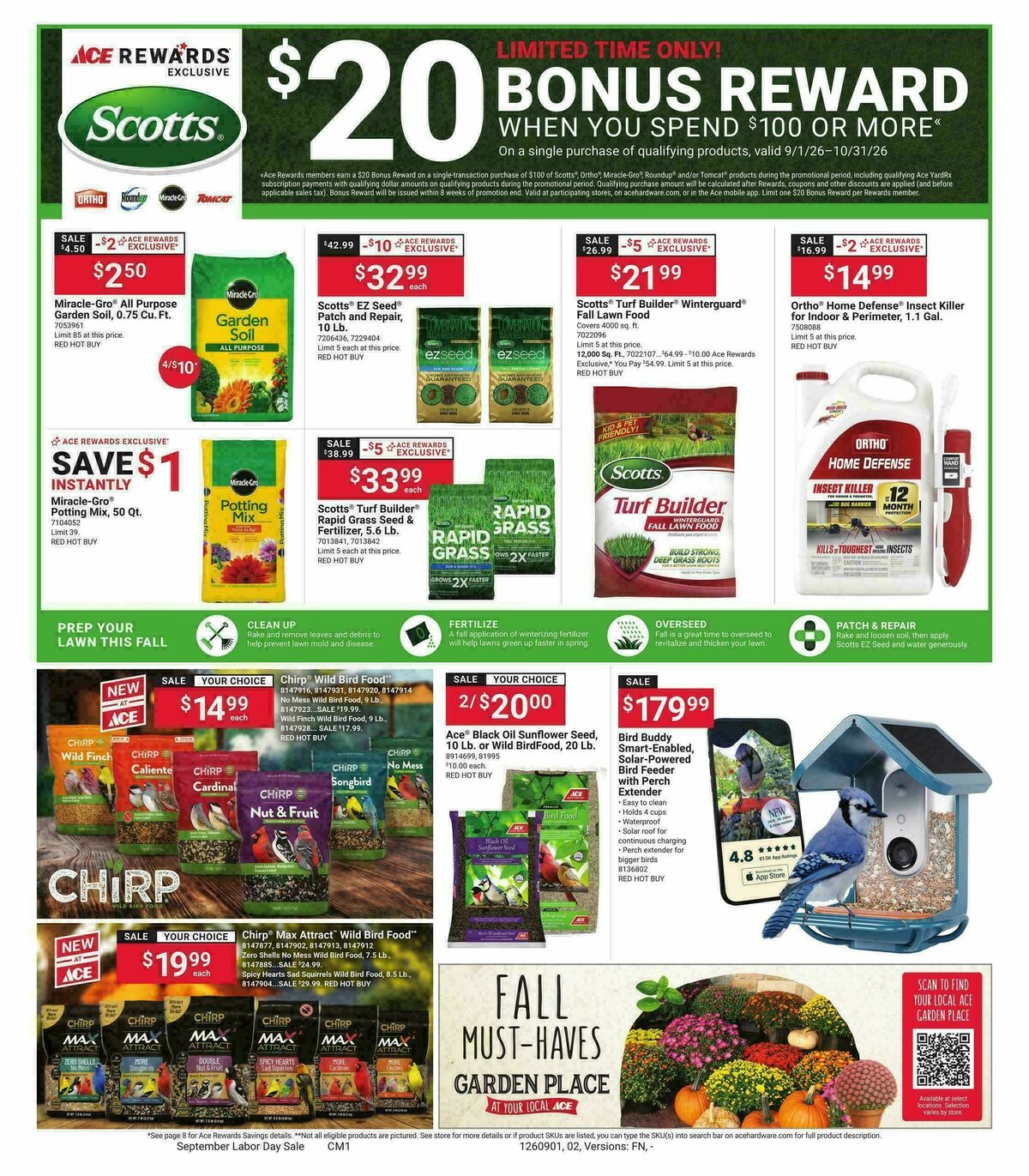 Ace Hardware September Labor Day Weekly Ad from September 1