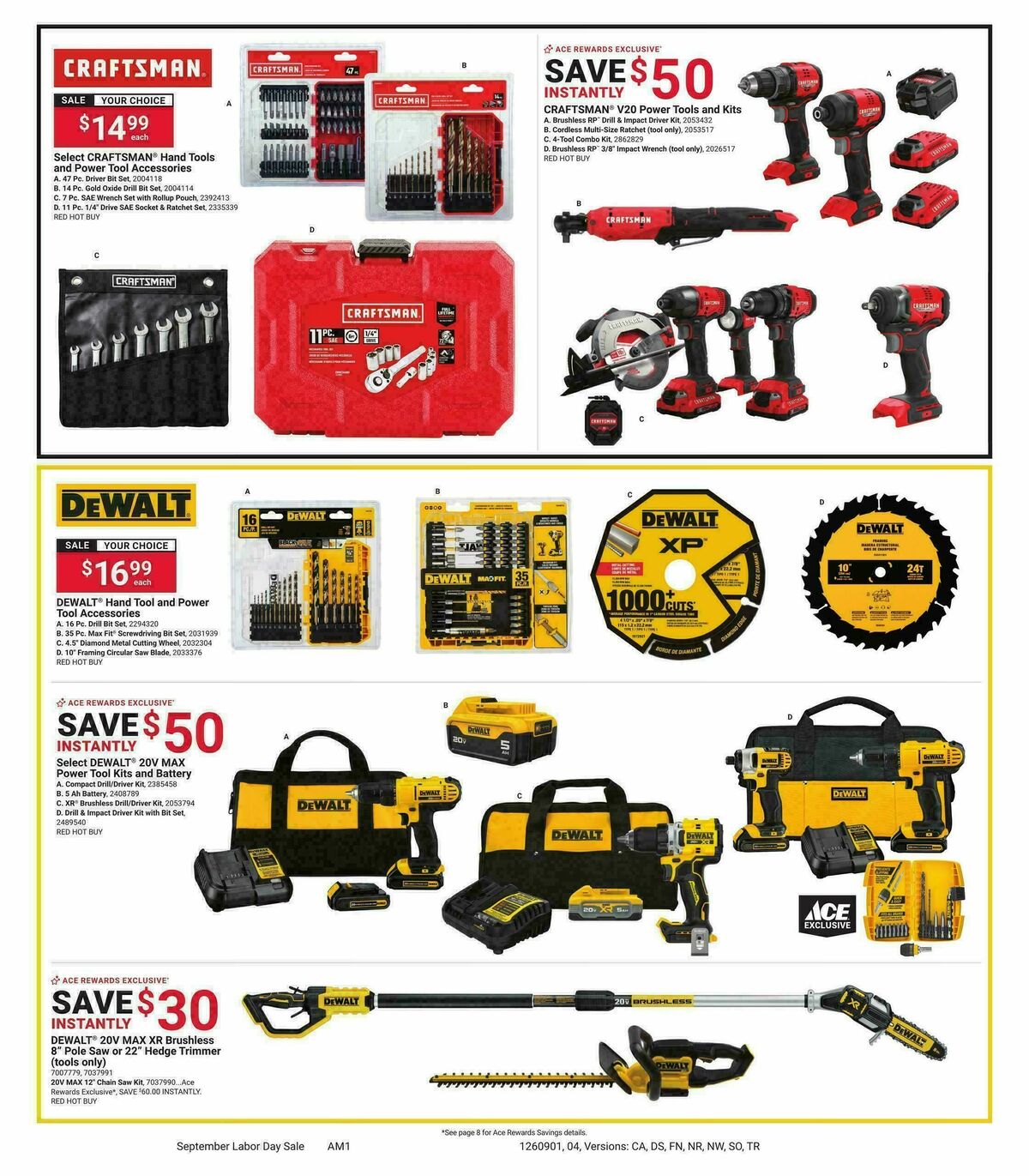 Ace Hardware September Labor Day Weekly Ad from September 1