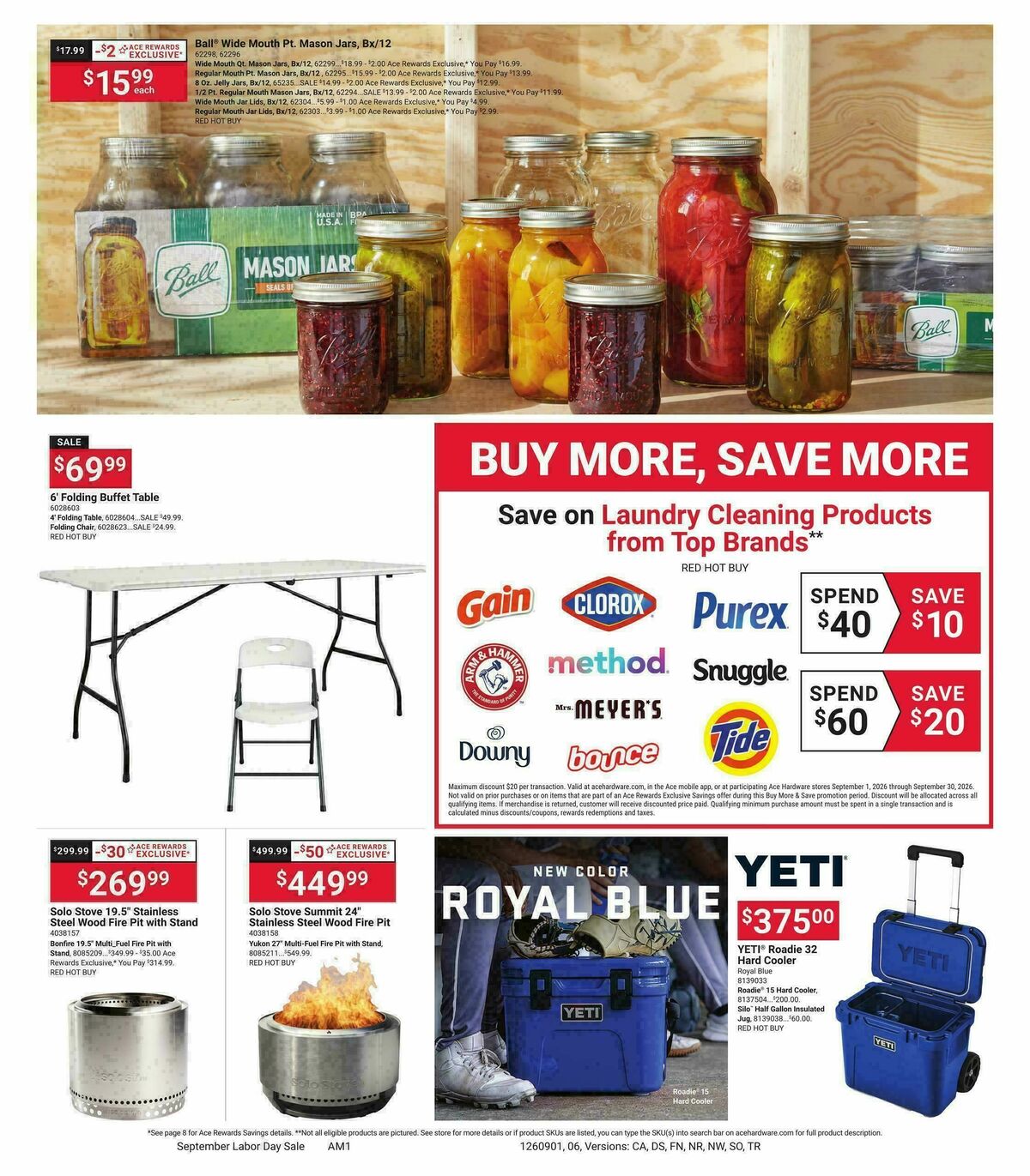 Ace Hardware September Labor Day Weekly Ad from September 1